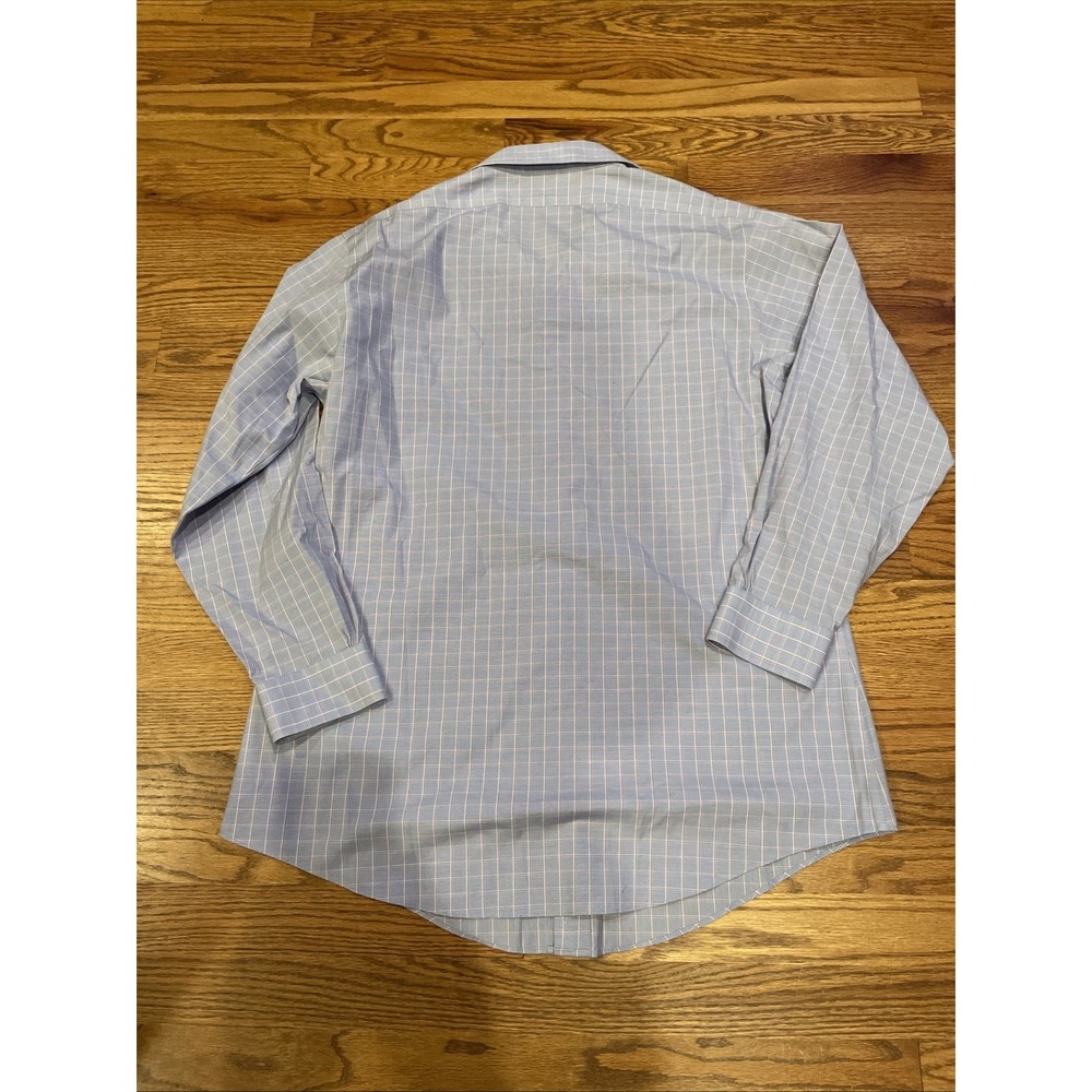 Brooks Brothers 346 Men's Slim Fit Stretch Shirt Blue Plaid Size 16.5 2/3 - Picture 3 of 8